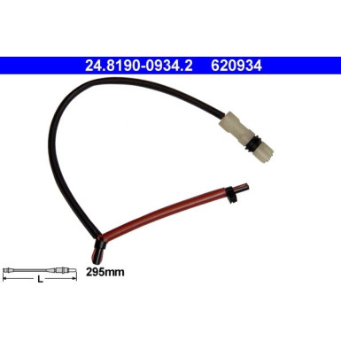 ATE | Warnkontakt, Bremsbelagverschleiß | 24.8190-0934.2