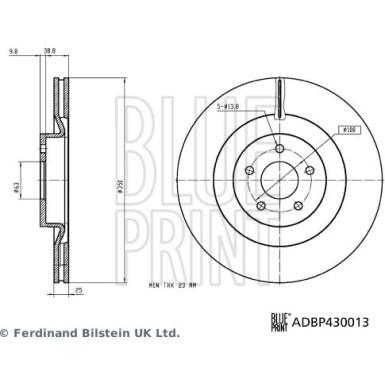 Blue Print | Bremsscheibe | ADBP430013