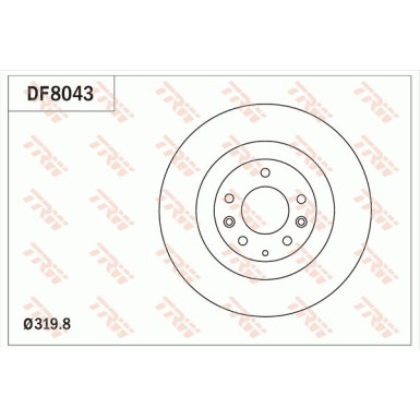 TRW | Bremsscheibe | DF8043