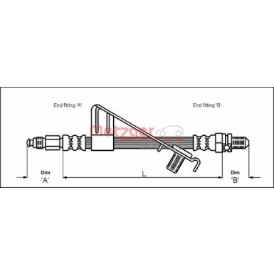 Metzger | Bremsschlauch | 4112528