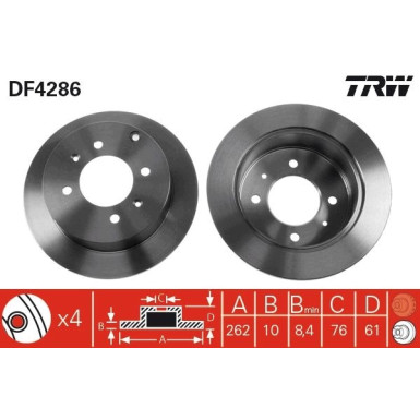 TRW | Bremsscheibe | DF4286