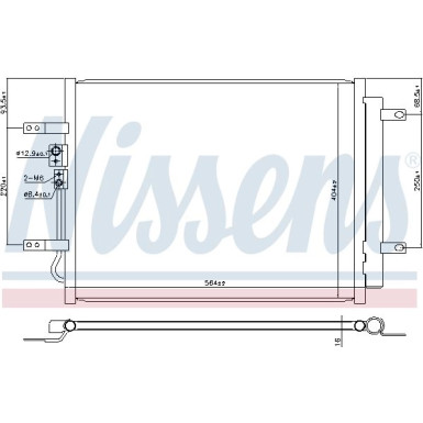 Nissens | Kondensator, Klimaanlage | 941100