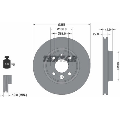 Textar | Bremsscheibe | 92255203