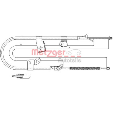 Metzger | Seilzug, Feststellbremse | 17.1075