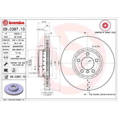 Brembo | Bremsscheibe | 09.C397.13