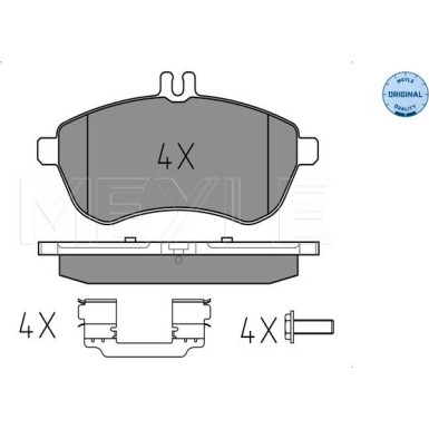Meyle | Bremsbelagsatz, Scheibenbremse | 025 243 0620/K1