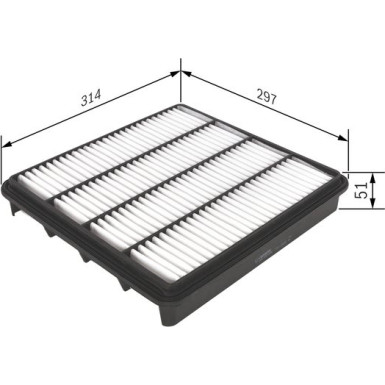 BOSCH F 026 400 296 Luftfilter