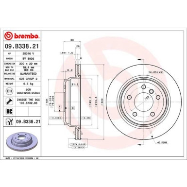 Brembo | Bremsscheibe | 09.B338.21