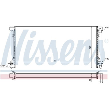 Nissens | Kühler, Motorkühlung | 651611