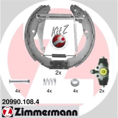 Zimmermann | Bremsbackensatz | 20990.108.4