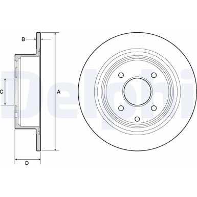 Delphi | Bremsscheibe | BG4666C