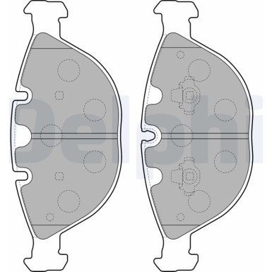 Delphi | Bremsbelagsatz, Scheibenbremse | LP1798
