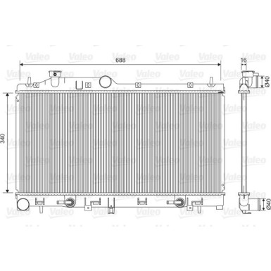 Valeo | Kühler, Motorkühlung | 701554