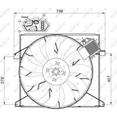 NRF | Lüfter, Motorkühlung | 47446