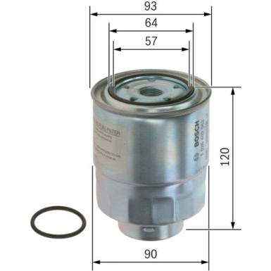 BOSCH | Kraftstofffilter | F 026 402 063