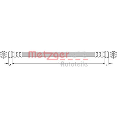 Metzger | Bremsschlauch | 4110877