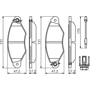 BOSCH | Bremsbelagsatz, Scheibenbremse | 0 986 494 507