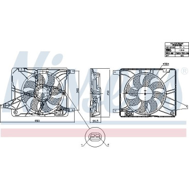 Nissens | Lüfter, Motorkühlung | 850017