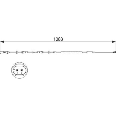 BOSCH 1 987 473 500 Warnkontakt, Bremsbelagverschleiß für BMW 7er, 5er, 6er