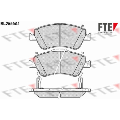 FTE | Bremsbelagsatz, Scheibenbremse | 9010809