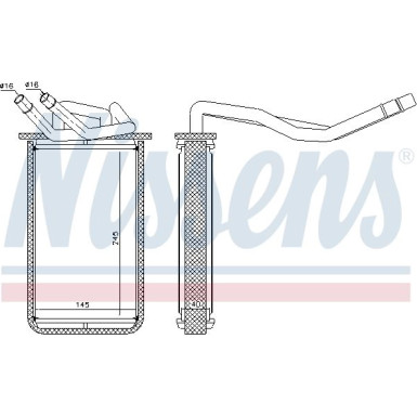 Nissens | Wärmetauscher, Innenraumheizung | 71768