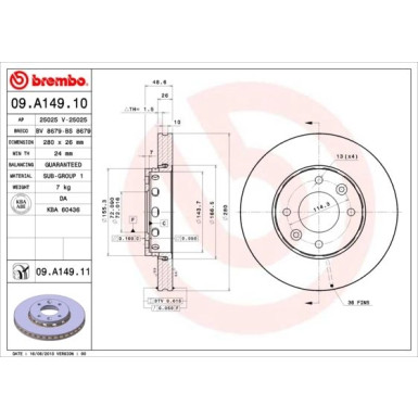 Brembo | Bremsscheibe | 09.A149.11