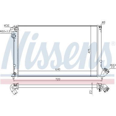 Nissens | Kühler, Motorkühlung | 63731