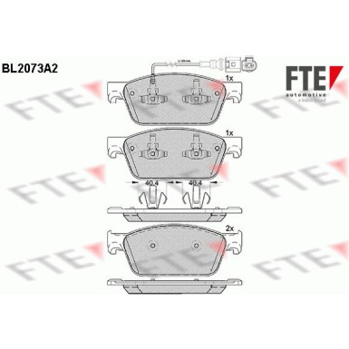 FTE | Bremsbelagsatz, Scheibenbremse | 9010657