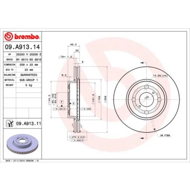 Brembo | Bremsscheibe | 09.A913.11