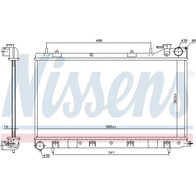 Nissens | Kühler, Motorkühlung | 64122