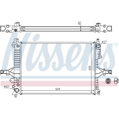 Nissens | Kühler, Motorkühlung | 65553A