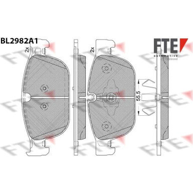 FTE | Bremsbelagsatz, Scheibenbremse | 9011228