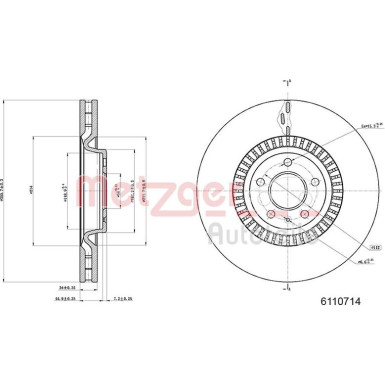 Metzger | Bremsscheibe | 6110714