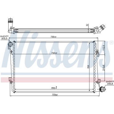 Nissens | Kühler, Motorkühlung | 65292