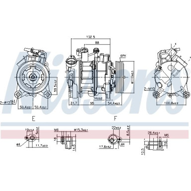 Nissens | Kompressor, Klimaanlage | 890072