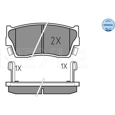 Meyle | Bremsbelagsatz, Scheibenbremse | 025 215 0014/W