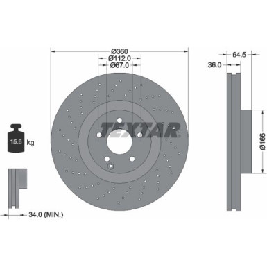 Textar | Bremsscheibe | 92120305