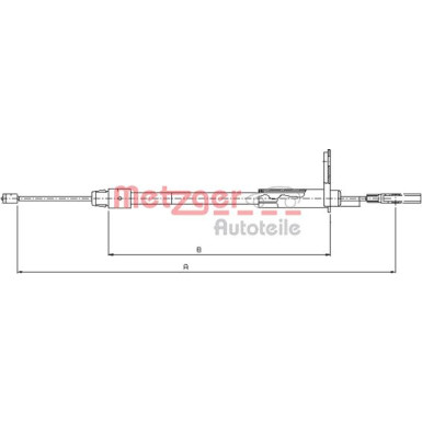 Metzger | Seilzug, Feststellbremse | 10.9327