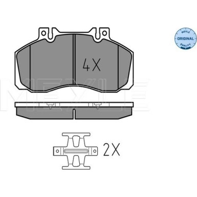 Meyle | Bremsbelagsatz, Scheibenbremse | 025 298 3521