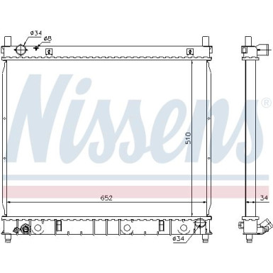 Nissens | Kühler, Motorkühlung | 61642