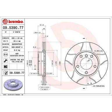 Brembo | Bremsscheibe | 09.5390.77