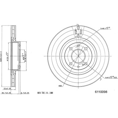 Metzger | Bremsscheibe | 6110098