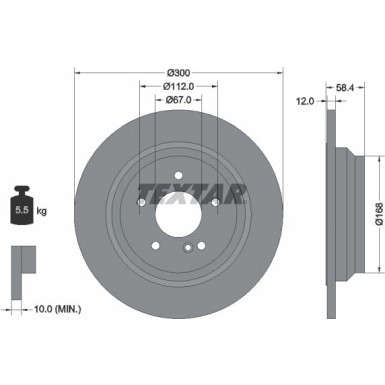 Textar | Bremsscheibe | 92176503