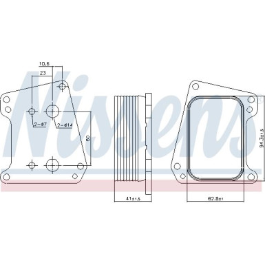 Nissens | Ölkühler, Motoröl | 90983