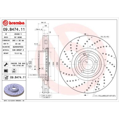 Brembo | Bremsscheibe | 09.B474.11