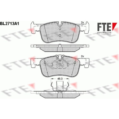 FTE | Bremsbelagsatz, Scheibenbremse | 9010939