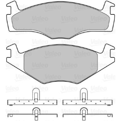 Valeo | Bremsbelagsatz, Scheibenbremse | 598258
