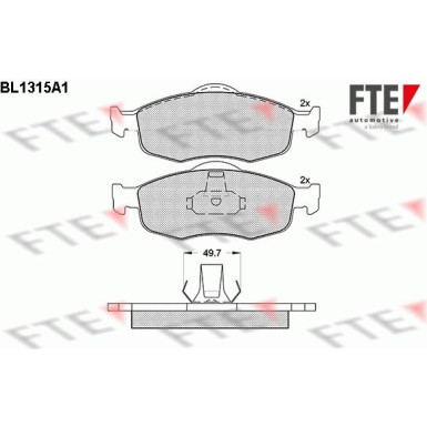 FTE | Bremsbelagsatz, Scheibenbremse | 9010103