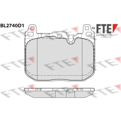 FTE | Bremsbelagsatz, Scheibenbremse | 9011093