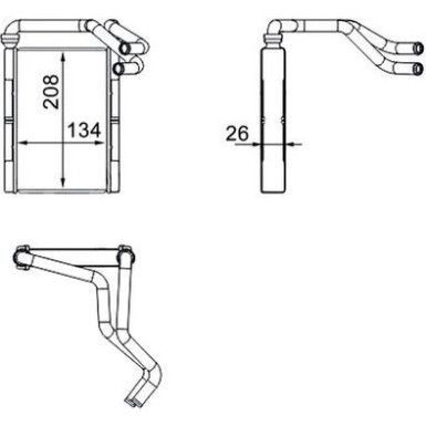 Mahle | Wärmetauscher, Innenraumheizung | AH 273 000S